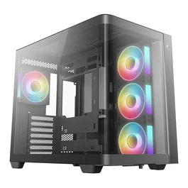 Deepcool CG530U 4F Boîtier PC Gaming ATX Vitre Courbe 4 Ventilateurs ARGB Noir