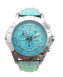 CHRONOTECH CT7636L-07 Bleu et Argenté