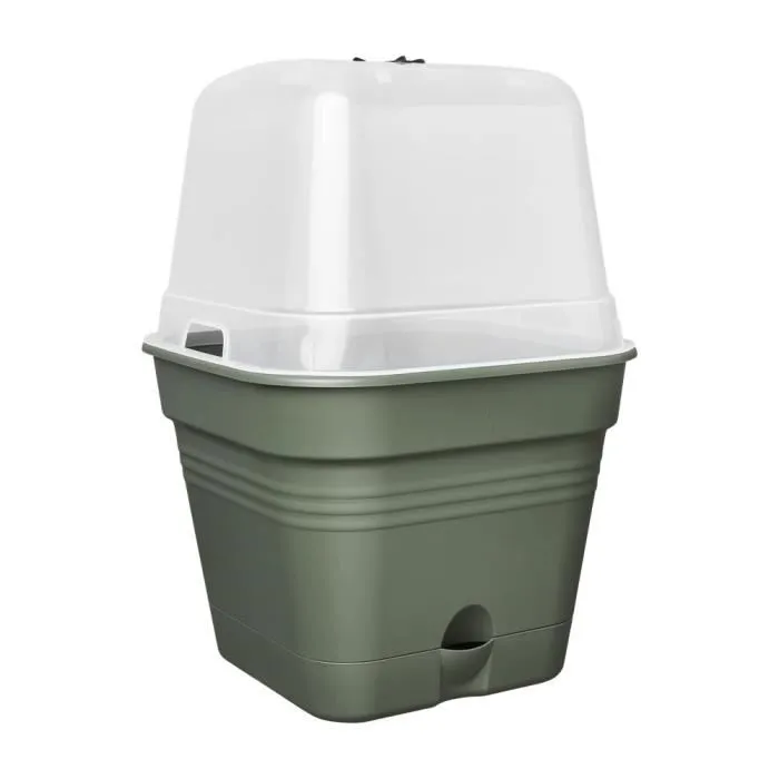 Elho Green Basics Pot de culture carré Ø 35 cm Plastique 14 L Vert 6662903536000
