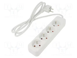 LANBERG Rallonge réseau 1,5m 4 prises blanc