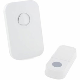 Chacon Carillon sans fil sur batterie, 120 m, Blanc