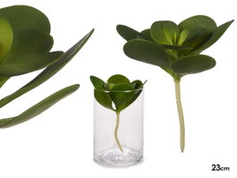 Ibergarden Plante à Feuilles Rondes 18x23x18 cm Plastique Vert (Set de 18)