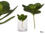 Ibergarden Plante à Feuilles Rondes 18x23x18 cm Plastique Vert (Set de 18)