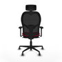 Piqueras y Crespo Chaise de Bureau avec Appui-tête Jorquera 3D036G2 Rouge