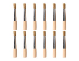 Innspiro Boîte de 12 pinceaux ronds n°0 en poils naturels pour pochoir
