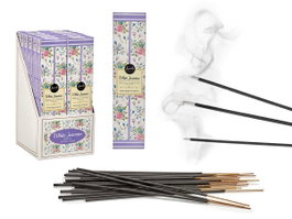 Acorde Lot de 20 bâtons d'encens Jasmin 5,5 x 23,5 x 2 cm Violet (Set de 36)