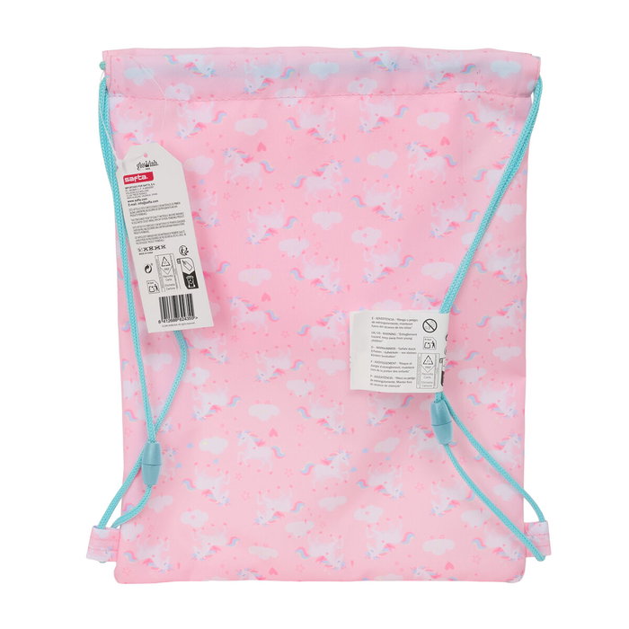 Sac à dos serré par des ficelles Glow Lab Rose 26 x 34 x 1 cm