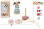 Color Baby Tentetieso - Jouet d'éveil en bois avec peluches - 6 pièces - Modèles assortis - Dès 12 mois
