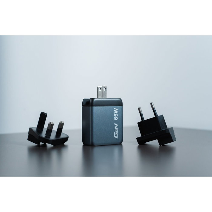 Verbatim GNC-65 Chargeur Mural GaN 65W avec 2 x USB-C PD et 1 x USB-A QC 3.0