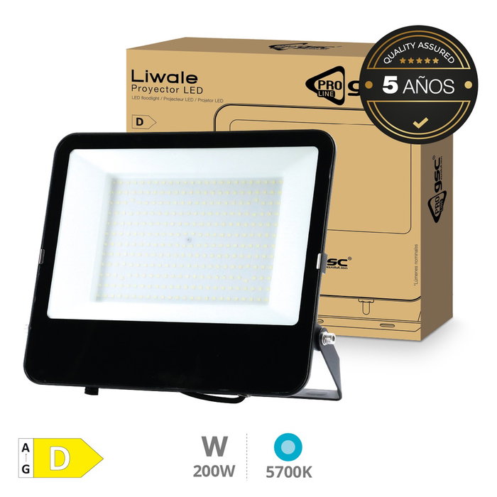 Pro_Line Projecteur LED Liwale 200W 5700K IP65 Noir Pro_Line Projecteur LED Liwale 200W 5700K IP65 Noir