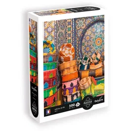 Sentosphere Calypto Puzzle 500 pièces XL Médine de Fès - Modèle Maroc - Toucher soyeux - Dès 8 ans