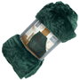 Home Deco Factory Couverture en flanelle Verte 150x200 cm