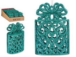 KRIST+ Ornement pour arbre de Noël boîte cadeau vert menthe