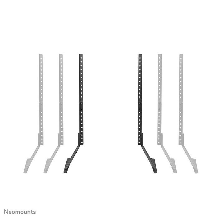 Neomounts DS45-430BL19 Support de Bureau pour TV et Moniteur à Poser, Compatible Écrans 23" à 75" jusqu'à 40 kg, VESA 200x200 à 800x400 mm, Réglable en Hauteur, Noir