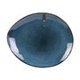 Home Deco Factory Plat en Grès Bleu 22 cm