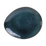 Home Deco Factory Plat en Grès Bleu 22 cm