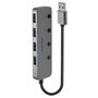Lindy Hub USB 3.0, 4 Ports - Hub USB 3.0 à 4 Ports avec Commutateur Marche/Arrêt par Port - Rétrocompatible USB 2.0 - Transfert jusqu'à 5 Gbit/s
