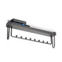 Emuca Porte-vêtements extractible Quartz pour armoire, Plastique et Aluminium, Titane