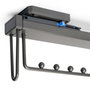 Emuca Porte-vêtements extractible Quartz pour armoire, Plastique et Aluminium, Titane
