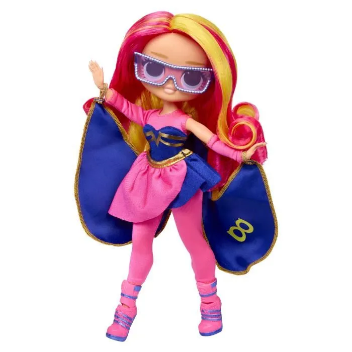 L.O.L. Surprise OMG Eye Spy - Superhero - Poupée à collectionner avec 4 personnages (super-héroïne, rock star, fée, espionne) de 24 cm et plus de 15 surprises - À partir de 4 ans