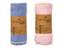 Giftdecor Multiusos Rayas Assorti Couleurs Rose Bleu 90x170 cm Tissu Coton Polyester (Set de 18)