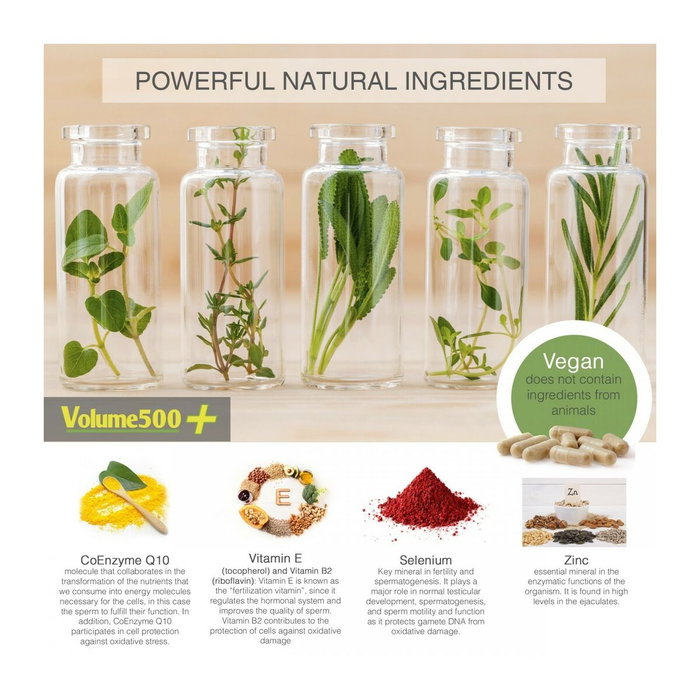 Volume500 Amélioration de la Qualité et Quantité du Sperme - 30 Capsules
