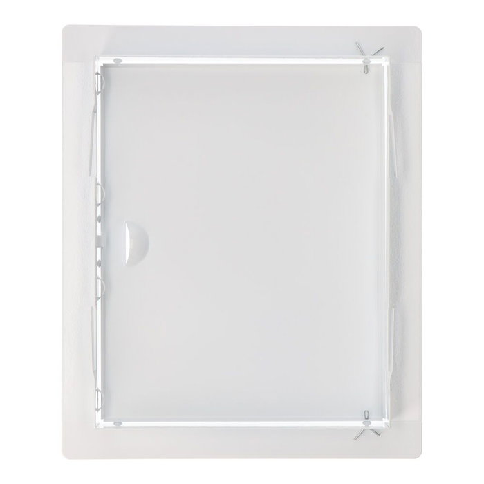 Edm Couvercle de regard encastrable rectangulaire en acier inoxydable blanc 20x25 cm