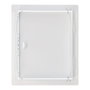 Edm Couvercle de regard encastrable rectangulaire en acier inoxydable blanc 20x25 cm
