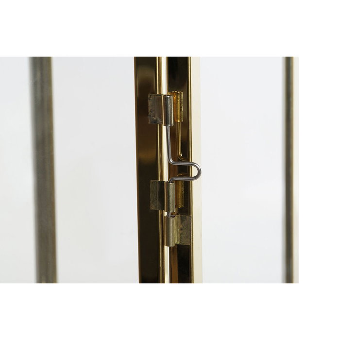 Lanterne DKD Home Decor Doré Argenté Aluminium Verre 14 x 14 x 35 cm (2 Unités)