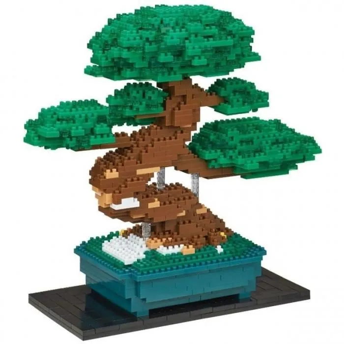 Nanoblock Kawada - Kit de construction Bonsai Deluxe avec 1130 briques - Figurine miniature décorative - Niveau de difficulté - à partir de 12 ans