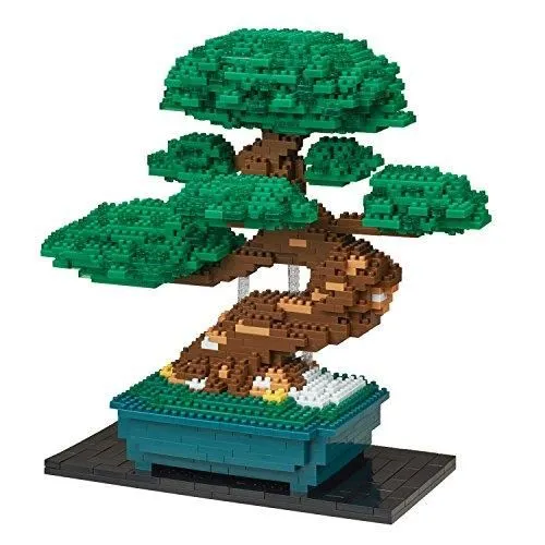 Nanoblock Kawada - Kit de construction Bonsai Deluxe avec 1130 briques - Figurine miniature décorative - Niveau de difficulté - à partir de 12 ans