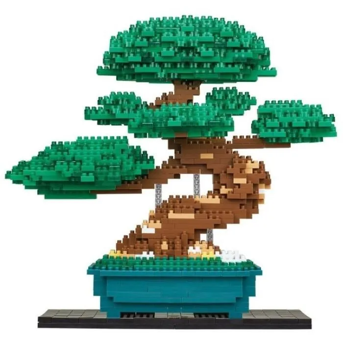 Nanoblock Kawada - Kit de construction Bonsai Deluxe avec 1130 briques - Figurine miniature décorative - Niveau de difficulté - à partir de 12 ans
