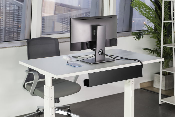 Phoenix Technologies Bac de Gestion de Câbles pour Bureau en Métal, Organisateur Sous Bureau
