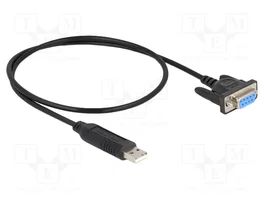 DELOCK Convertisseur USB-RS232 avec prise USB A et socle D-Sub 9pin, 0,5m