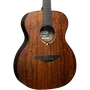 LAG Guitare Acoustique Auditorium Sauvage Brankowood Solide Table Eucalyptus Finition Satinée Naturelle Noire 650mm 20 Frettes Étui Inclus