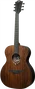 LAG Guitare Acoustique Auditorium Sauvage Brankowood Solide Table Eucalyptus Finition Satinée Naturelle Noire 650mm 20 Frettes Étui Inclus