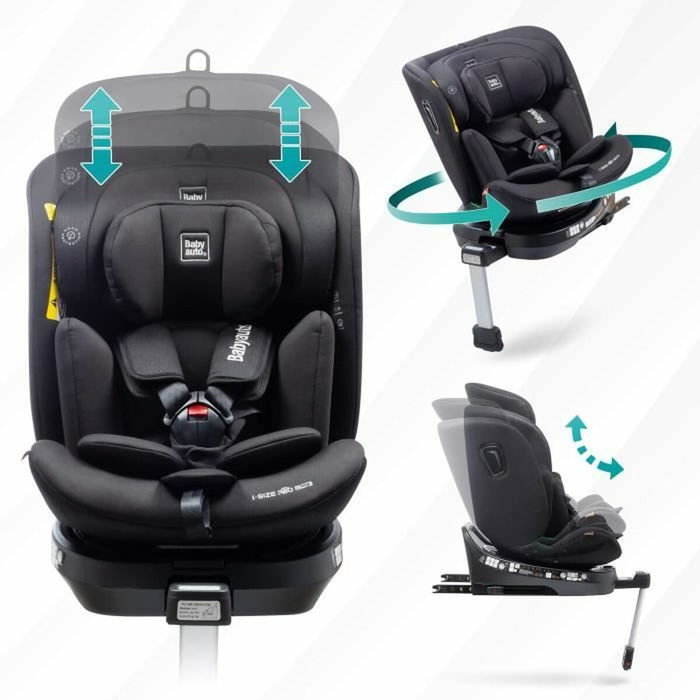 Babyauto Aitana Grey Anthracite - Siège auto pivotant 360° i-Size, 0-36 kg Babyauto Aitana Grey Anthracite - Siège auto pivotant 360° i-Size, 0-36 kg