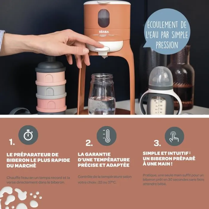 Beaba Bib'Expresso Préparateur Chauffe Biberon et Petits Pots Température Exacte Bain Marie Terracotta Beaba Bib'Expresso Préparateur Chauffe Biberon et Petits Pots Température Exacte Bain Marie Terracotta