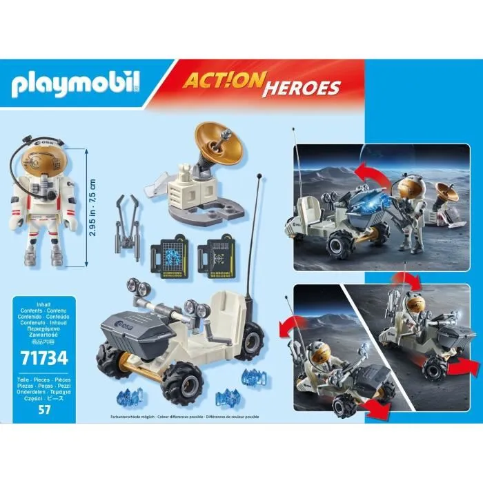 Playmobil 71734 Mission spatiale Action Heroes - Pack de démarrage L'espace avec 57 pièces - Jouet pour enfants dès 4 ans