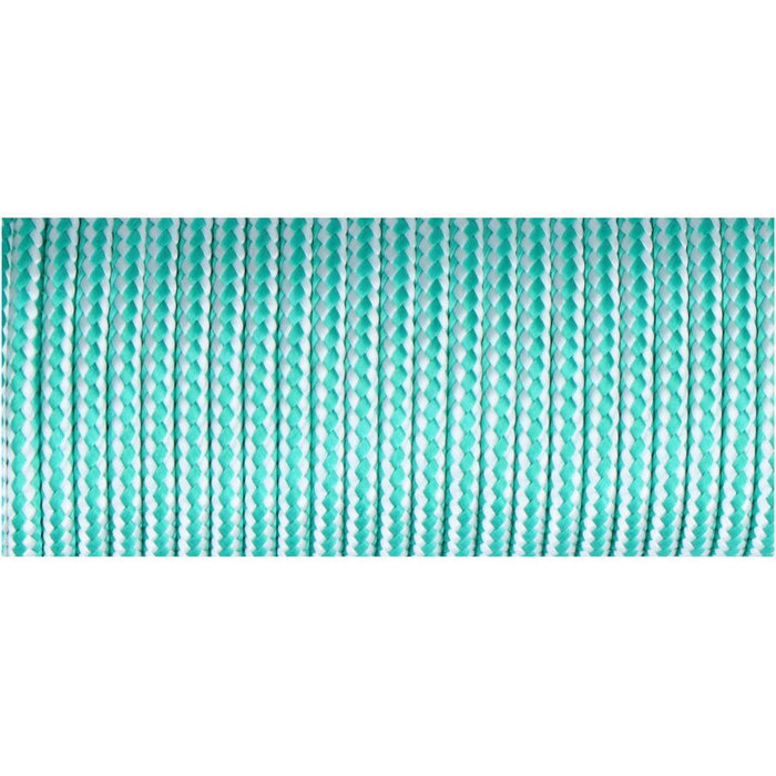 Edm Cordon tressé en polypropylène vert / blanc, 4,5 mm x 15 m