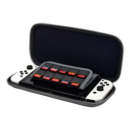 PowerA NSCS0087-01 Coque de protection compacte avec socle intégré et rangement pour Nintendo Switch OLED, Switch et Switch Lite