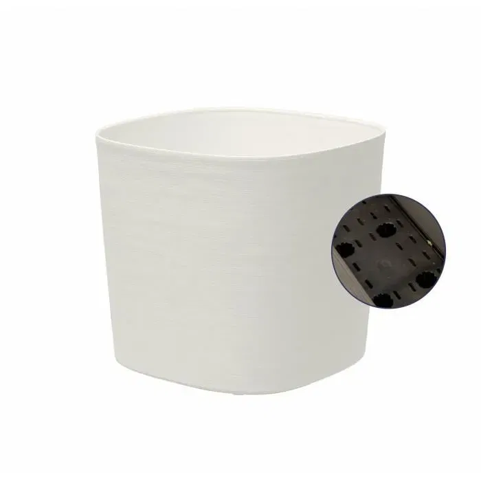 Garden ID Respect - Pot de jardin blanc avec réservoir d'eau intégré, 100% recyclable, durable - 25 x 25 cm Garden ID Respect - Pot de jardin blanc avec réservoir d'eau intégré, 100% recyclable, durable - 25 x 25 cm