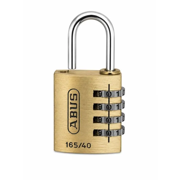 Abus 165/40 Cadenas à combinaison en laiton massif, 4 chiffres
