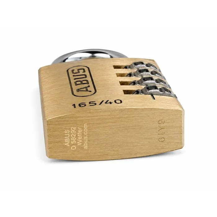 Abus 165/40 Cadenas à combinaison en laiton massif, 4 chiffres