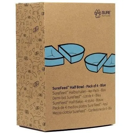 Surefeed Lot de 4 demi-bols bleu