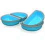 Surefeed Lot de 4 demi-bols bleu