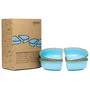 Surefeed Lot de 4 demi-bols bleu