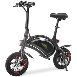Urbanglide BIKE 120S - Draisienne électrique adulte pliable 350W, 12", 25 km/h, freins à disque, éclairage intégré - Noir