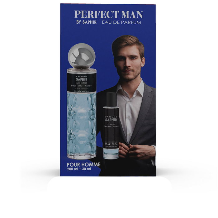 Parfums Saphir Homme Parfait Lot 2 pcs Eau de Parfum Boisée Pamplemousse Jasmin Vaporisateur 200ml + 30ml Parfums Saphir Homme Parfait Lot 2 pcs Eau de Parfum Boisée Pamplemousse Jasmin Vaporisateur 200ml + 30ml