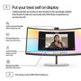 HP Series 7 Pro 734pm - Écran de conférence 34 pouces WQHD avec webcam IA, Thunderbolt 4 et affichage HDR400 IPS Black
